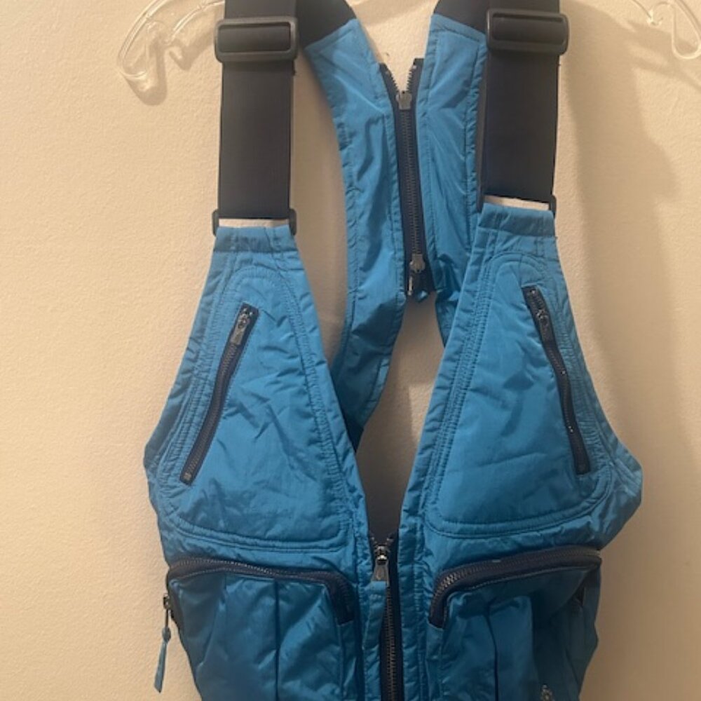 Free People Movement FP Outdoor Pursuits Blue Nylon Zip Pocket Utility Vest NEW - Picture 9 of 16